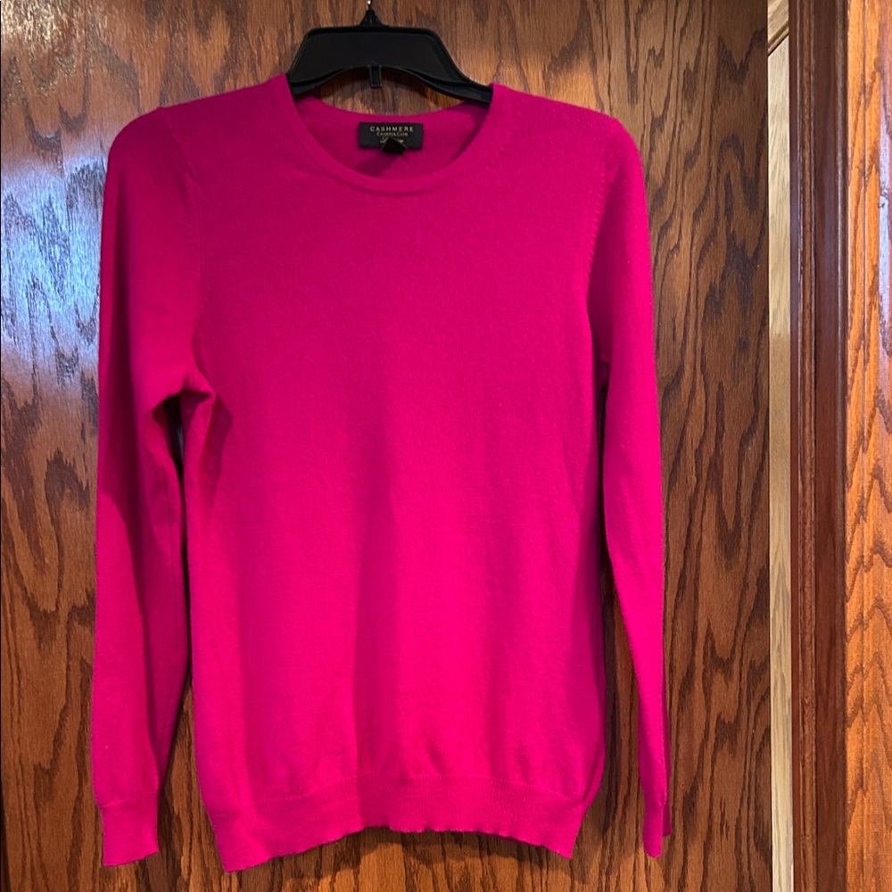 Charter Club Vibrant Magenta Crew Neck Sweater